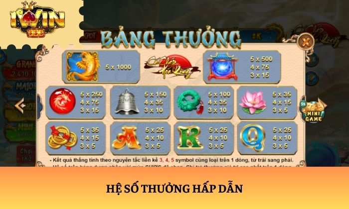 Bí kíp chơi Cá Chép Hoá Rồng iWin bất bại từ cao thủ 3 Hệ số thưởng hấp dẫn