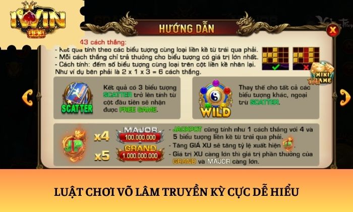 Chiến thuật chơi Võ Lâm Truyền Kỳ iWin chắc thắng 99% 1 Luật chơi Võ Lâm Truyền Kỳ cực dễ hiểu